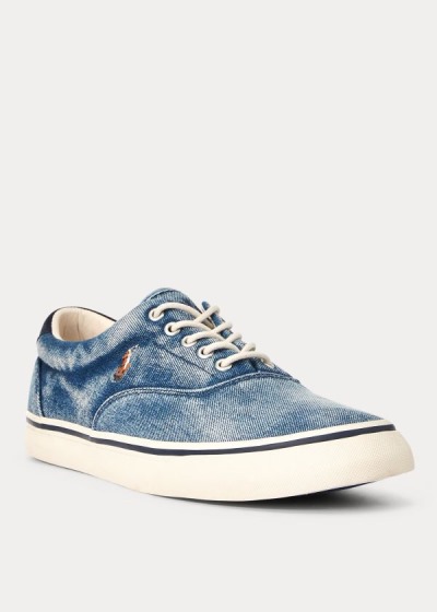 Polo Ralph Lauren Thorton Denim Sneakers Herre Danmark (ZVRMH4928)